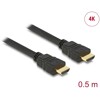 Przewód High Speed HDMI Ethernet HDMI-A męski do HDMI-A męski 4K 0,5m Delock 84751