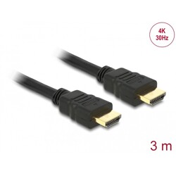 Przewód High Speed HDMI Ethernet HDMI-A męski do HDMI-A męski 4K 3m Delock 84408