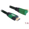 Przewód High Speed HDMI Ethernet HDMI-A męsko-męski kątowe 4K 1m Delock 82951