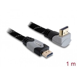 Przewód High Speed HDMI Ethernet HDMI-A męsko-męski kątowe 4K 1m Delock 82993