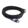 Przewód High Speed HDMI Ethernet HDMI-A męsko-męski kątowe 4K 1m Delock 82993