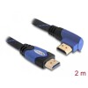 Przewód High Speed HDMI Ethernet HDMI-A męsko-męski kątowe 4K 2m Delock 82956
