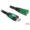 Przewód High Speed HDMI Ethernet HDMI-A męsko-męski kątowe 4K 3m Delock 82953