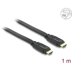Przewód High Speed HDMI Ethernet HDMI-A męsko-męski płaski 1m Delock 82669