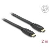 Przewód High Speed HDMI Ethernet HDMI-A męsko-męski płaski 2m Delock 82670