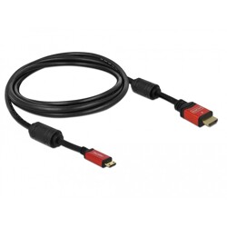 Przewód High Speed HDMI Ethernet - HDMI-A męskie do HDMI Mini-C męskie 4K 5m Delock 84338