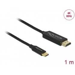 Przewód koncentryczny USB typu C do HDMI (DP Alt Mode) 4K 60Hz 1m Delock 84904