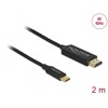 Przewód koncentryczny USB typu C do HDMI (DP Alt Mode) 4K 60Hz 2m Delock 84905