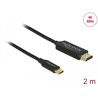 Przewód koncentryczny USB typu C do HDMI (DP Alt Mode) 4K 60Hz 2m Delock 84905