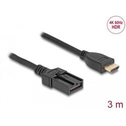 Przewód samochodowy HDMI, męski HDMI-A do męskiego HDMI-E 3m 4K 60Hz Delock 87906