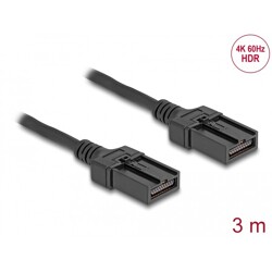 Przewód samochodowy HDMI, męski HDMI-E do męskiego HDMI-E 3m 4K 60Hz Delock 87904