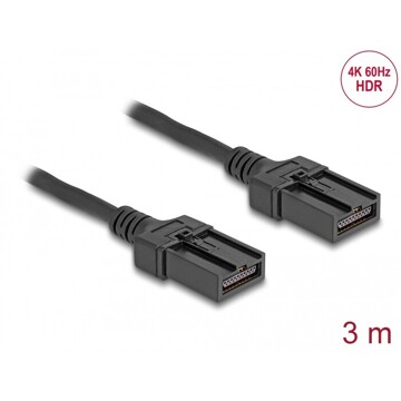 Przewód samochodowy HDMI, męski HDMI-E do męskiego HDMI-E 3m 4K 60Hz Delock 87904