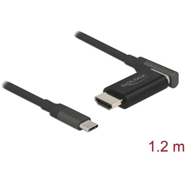 Przewód z przejściówką USB typu C do HDMI, 4K 60Hz magnetyczny 1,20m Delock 66685