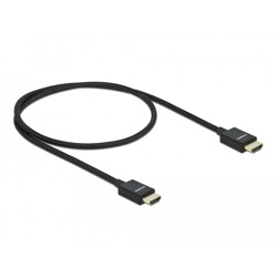 Przewód HDMI koncentryczny HighSpeed 48Gbps 8K 60Hz 0,5m czarny Delock 85383
