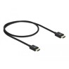 Przewód HDMI koncentryczny HighSpeed 48Gbps 8K 60Hz 0,5m czarny Delock 85383