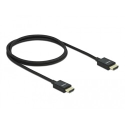 Przewód HDMI koncentryczny HighSpeed 48Gbps 8K 60Hz 1m czarny Delock 85384