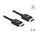 Przewód HDMI koncentryczny HighSpeed 48Gbps 8K 60Hz 2m czarny Delock 85385