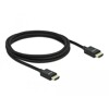 Przewód HDMI koncentryczny HighSpeed 48Gbps 8K 60Hz 2m czarny Delock 85385