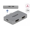 Podwójna przejściówka HDMI 4K 60Hz i PD 3.0 do MacBook Delock 64123