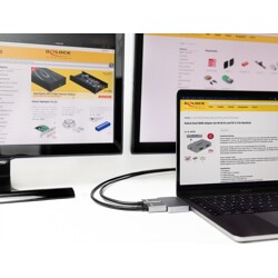 Podwójna przejściówka HDMI 4K 60Hz i PD 3.0 do MacBook Delock 64123 Podwójna przejściówka HDMI 4K 60Hz i PD 3.0 do MacBook Delock 64123