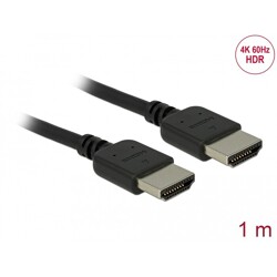 Przewód HDMI klasy premium 4K 60Hz 1m Delock 85215