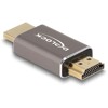 Przejściówka HDMI męska na męska 8K 60Hz szary metalowy Delock 60086
