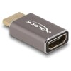Przejściówka HDMI męsko-żeńska 8K 60Hz szary metalowy Delock 60081
