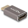 Przejściówka HDMI męsko-żeńska 8K 60Hz szara metalowa Delock 60081