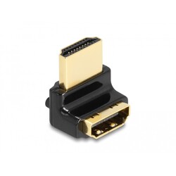 Przejściówka HDMI męsko-żeńska kątowa 90° wygięte pod kątem do góry 8K 60Hz metal Delock 60017 Przejściówka HDMI męsko-żeńska kątowa 90° wygięte pod kątem do góry 8K 60Hz metal Delock 60017