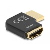 Przejściówka HDMI męsko-żeńska kątowa 90° zagięty w lewo 8K 60Hz metal Delock 60018