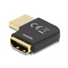 Przejściówka HDMI męsko-żeńska kątowa 90° zagięty w prawo 8K 60Hz metal Delock 60015