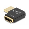 Przejściówka HDMI męsko-żeńska kątowa 90° zagięty w prawo 8K 60Hz metal Delock 60015