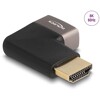 Przejściówka HDMI męsko-żeńska kątowa 90° zagięty w prawo 8K 60Hz szary metalowy Delock 60084