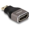Przejściówka HDMI Mini-C męska na A żeńską 8K 60Hz szara metalowa Delock 60080