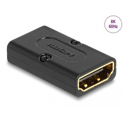 Przejściówka HDMI żeńską na żeńską 8K 60Hz metalowy Delock 60019