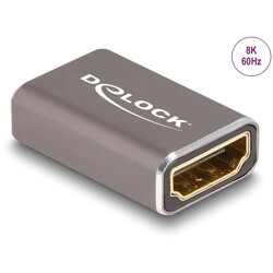 Przejściówka HDMI żeńską na żeńską 8K 60Hz szary metalowy Delock 60078