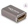 Przejściówka HDMI żeńsko-żeńska 8K 60Hz szara metalowa Delock 60078