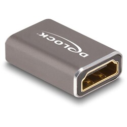 Przejściówka HDMI żeńską na żeńską 8K 60Hz szary metalowy Delock 60078 Przejściówka HDMI żeńską na żeńską 8K 60Hz szary metalowy Delock 60078