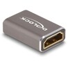 Przejściówka HDMI żeńsko-żeńska 8K 60Hz szara metalowa Delock 60078