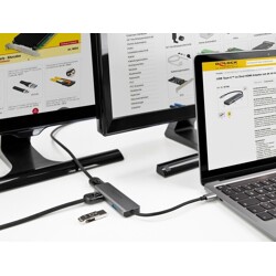 Przejściówka USB typu C Dual HDMI z portem 4K 60Hz i portem USB Delock 87780 Przejściówka USB typu C Dual HDMI z portem 4K 60Hz i portem USB Delock 87780