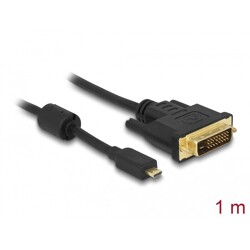 Przewód HDMI z męskim wtykiem Micro-D do DVI 24+1 wtyk męski, dł. 1m Delock 83585