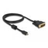 Przewód HDMI z męskim wtykiem Micro-D do DVI 24+1 wtyk męski, dł. 1m Delock 83585