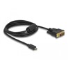 Przewód HDMI z męskim wtykiem Micro-D do DVI 24+1 wtyk męski, dł. 2m Delock 83586