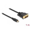 Przewód HDMI z męskim wtykiem Mini-C do DVI 24+1 wtyk męski, dł. 1m Delock 83582