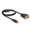 Przewód HDMI z męskim wtykiem Mini-C do DVI 24+1 wtyk męski, dł. 1m Delock 83582