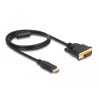 Przewód HDMI z męskim wtykiem Mini-C do DVI 24+1 wtyk męski, dł. 1m Delock 83582