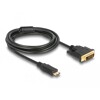 Przewód HDMI z męskim wtykiem Mini-C do DVI 24+1 wtyk męski, dł. 3m Delock 83584
