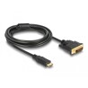 Przewód HDMI z męskim wtykiem Mini-C do DVI 24+1 wtyk męski, dł. 3m Delock 83584