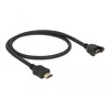 Przewód HDMI-A męski do HDMI-A wtyk żeński, na panel, 4K 30Hz 0,5m Delock 85463