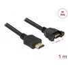 Przewód HDMI-A męski do HDMI-A wtyk żeński, na panel, 4K 30Hz 1m Delock 85102